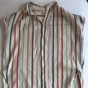 Madewell Gauze Central Tunic Stripe